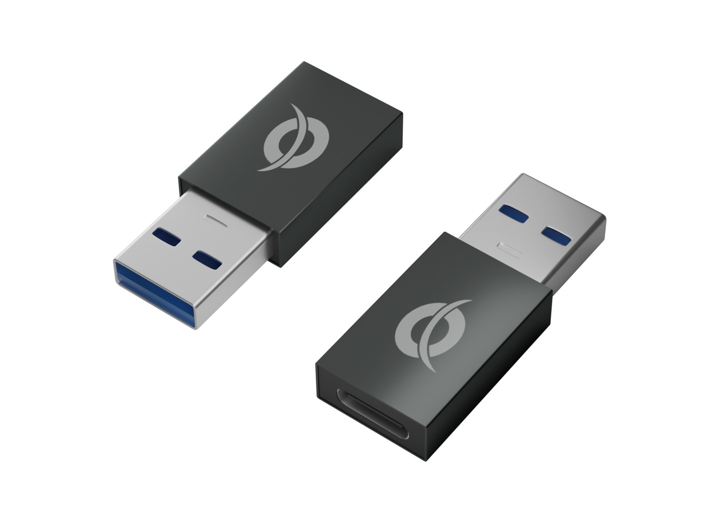 Conceptronic USB-C naar USB-A 3.0 Adapter, 2 stuks, grijs