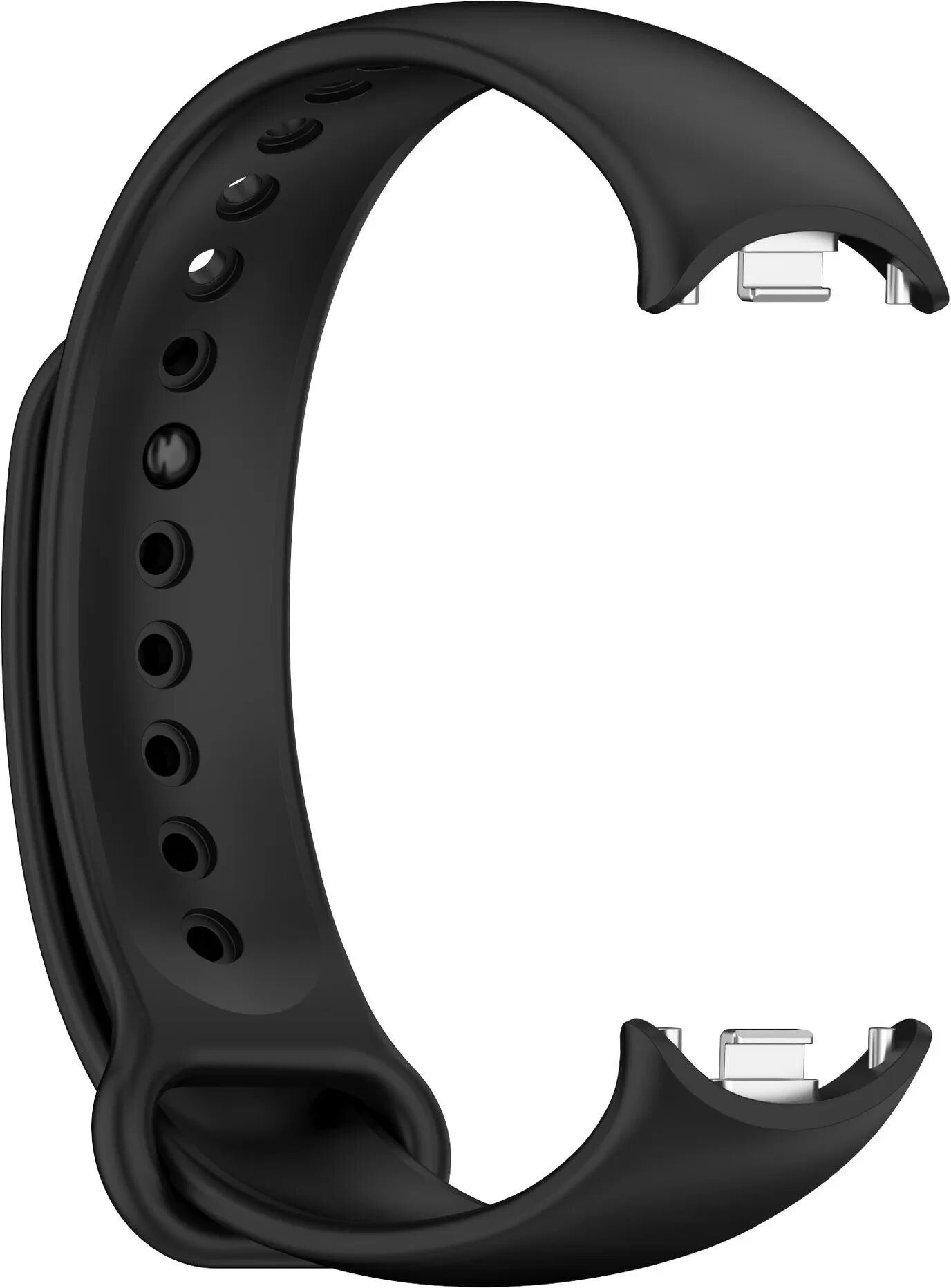 INF Stilvolles TPU-Armband, kompatibel mit Xiaomi Band 8/9 (Metal Head) Schwarz
