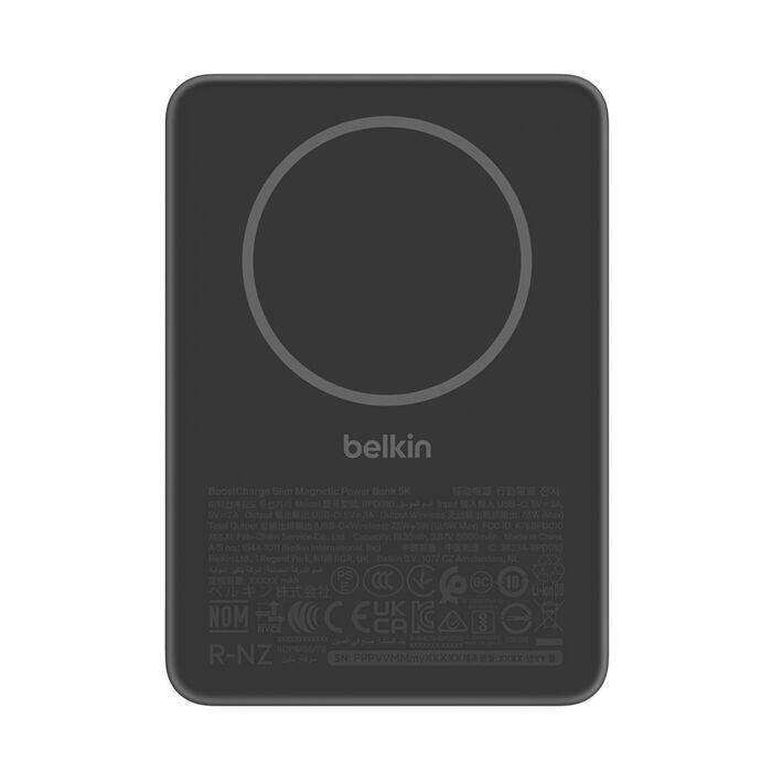Belkin BoostCharge Schlanke magnetische Powerbank 5K schwarz BPD010hqBK