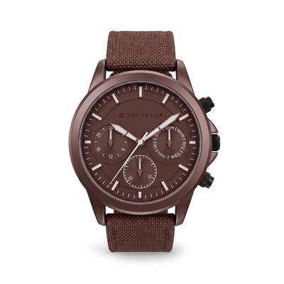 Chronograph TOM TAILOR, braun, Armbanduhren, Herren, Chronograph, Quarzuhr, Armbanduhr, Herrenuhr, analog, Stoppfunktion