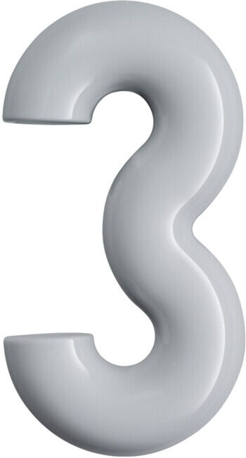 HEWI Numéro de maison Numéro 3 Polyamide spécial 99 blanc pur 165mm D.33mm (702.165.3 99)