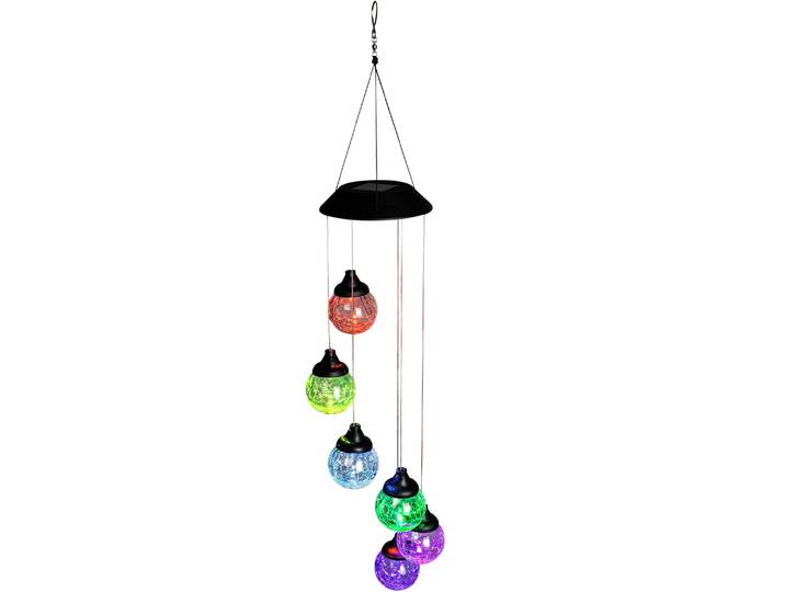 Buntes LED Windspiel, solarbetrieb