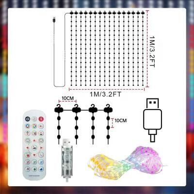 Uplift Picks Smart LED Christmas Curtain Lights With App Control And Music Sync 1 M 1 Pc usb
