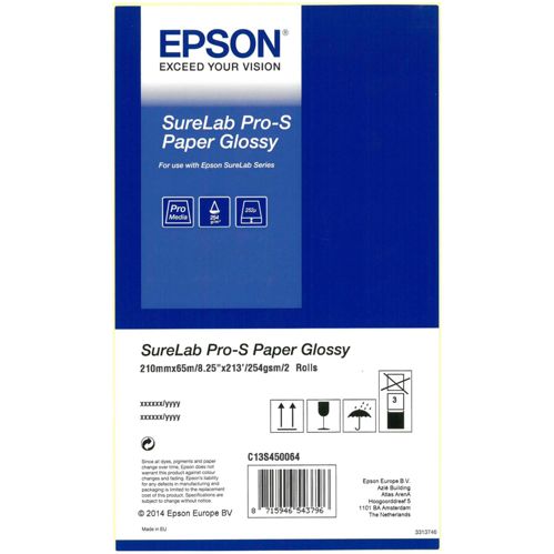 1x2 Epson SureLab Pro-S Paper Glossy A4 x 65 m 252 g