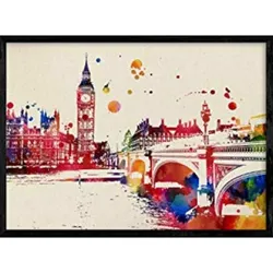 POSTER London Aquarell A4 Rahmenlos