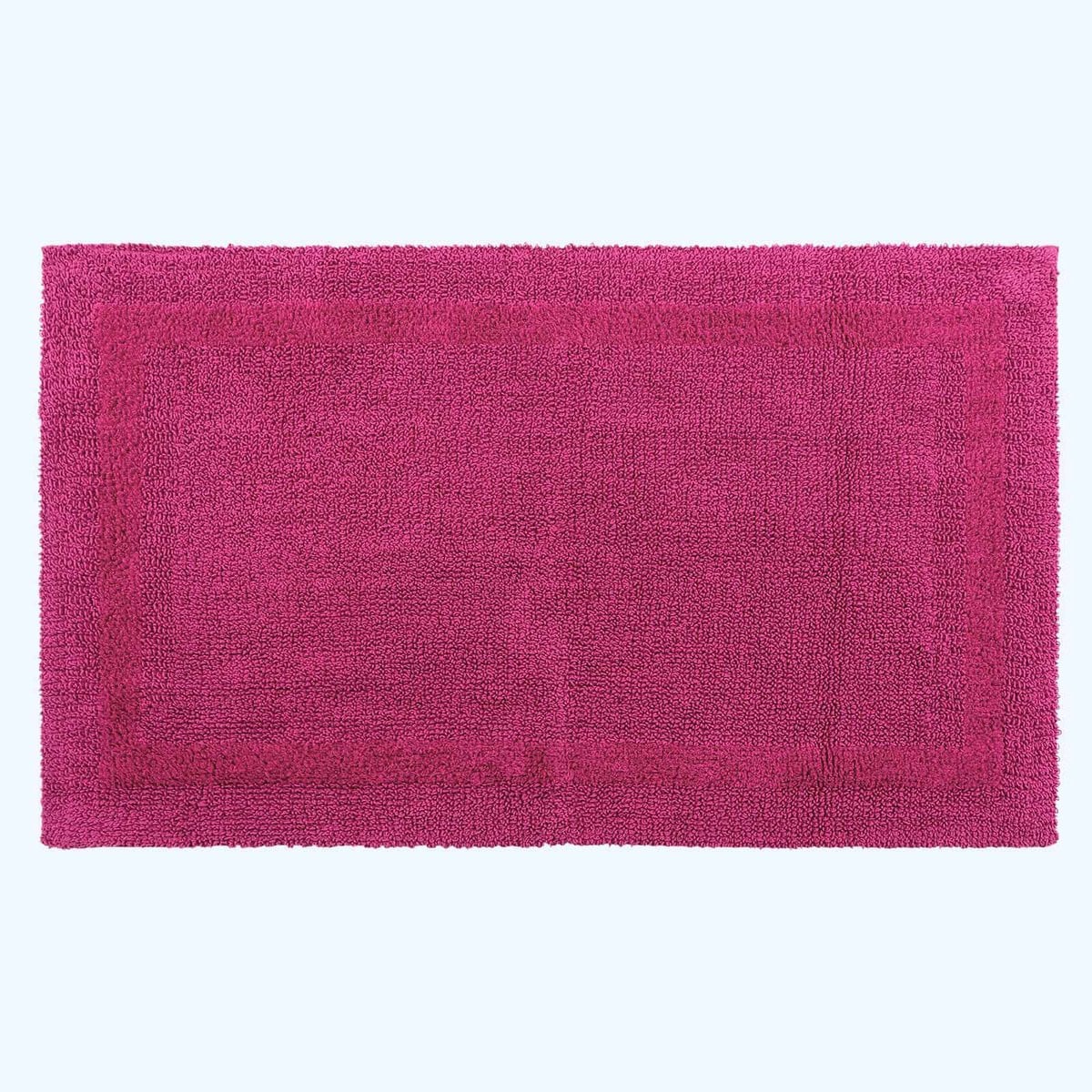 Homescapes Badmat Framboos van 100% Katoen, 50 x 80 cm