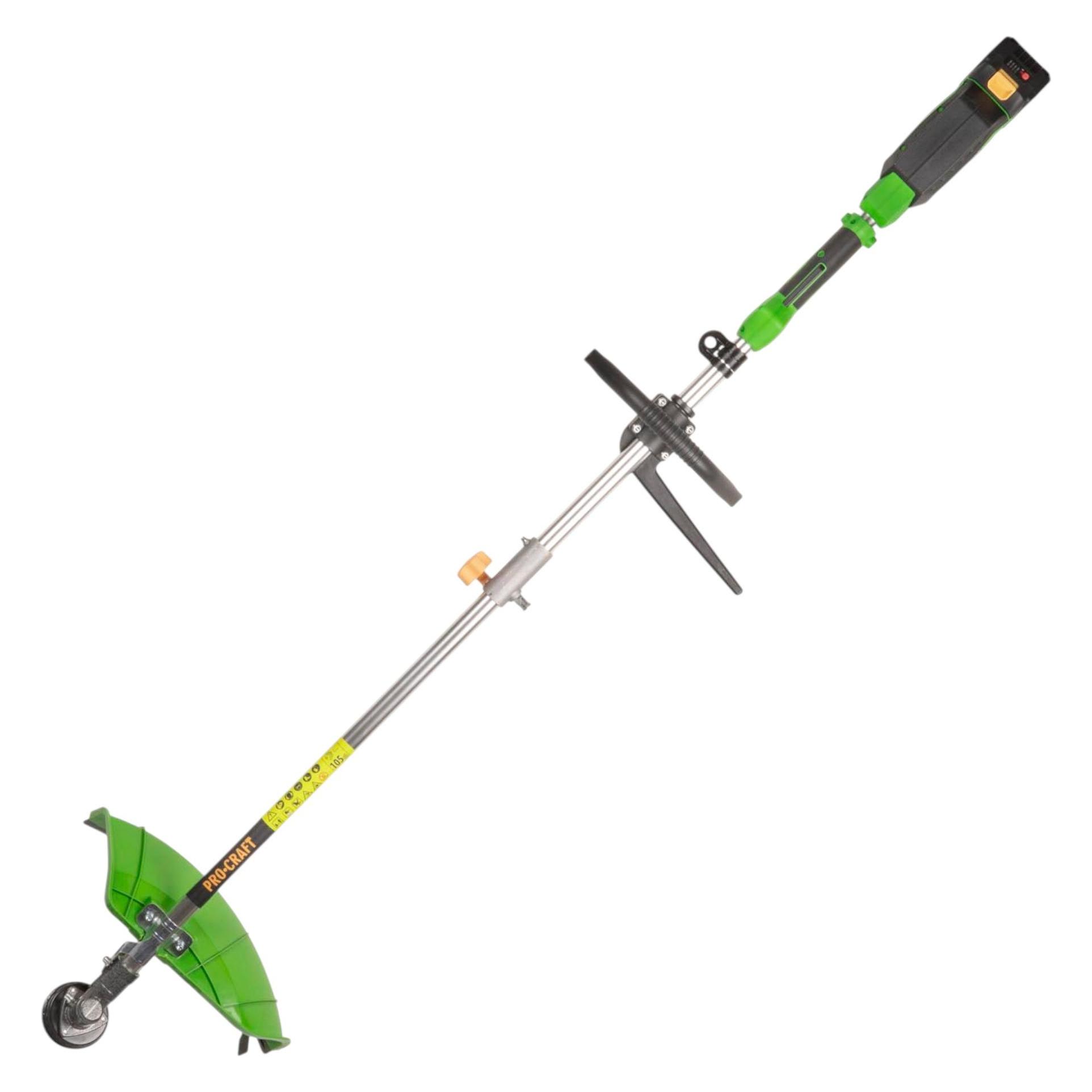 Procraft ATA-40 Akku Freischneider 20 V 420 mm Brushless + 2x Akku 4,0 Ah + Ladegerät (Metallschneideblatt, Trimmfaden) (ATA-40)