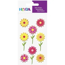 6x Heyda, Sticker, Sticker-Mix Blume 1 Blatt (1 Sticker)