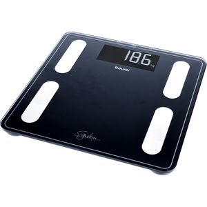 Beurer Personenwaage BF 400 SignatureLine Black, digital, BMI-Analyse, Körperfettanalyse, bis 200kg
