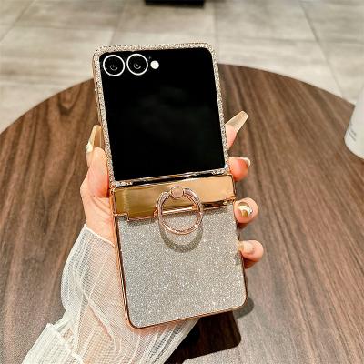 LightInthebox Phone Case For Samsung Galaxy Z Flip 7 Z Flip 7 FE Z Flip 6 Z Flip 5 Z Flip 4 Z Flip 3 Novelty Ring Holder Cartoon Metal ABS