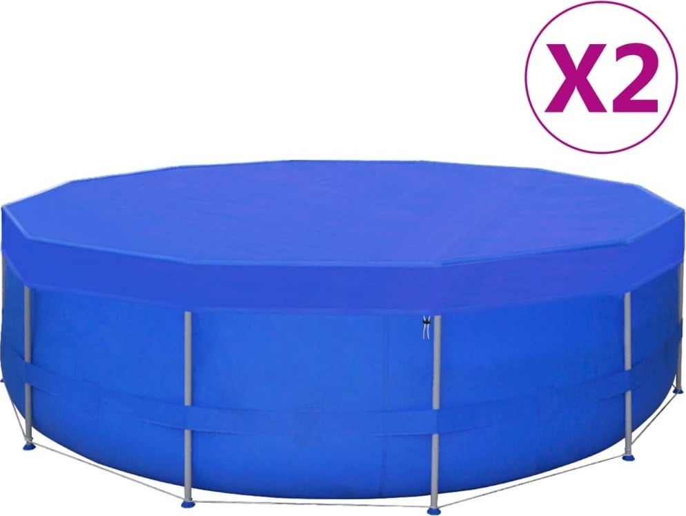 Maison Exclusive Prolenta Zwembadafdekking, 2 stuks, Rond, PE, 460 cm