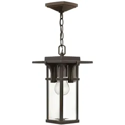 Elstead Lighting, Gartenbeleuchtung, Manhattan Aussen-Hängeleuchte E27 Ölgeriebene Bronze (E27, IP44)