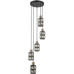 Italux PND-44236-5-BK-GD Pendelleuchte Menfi | 5x40W E27