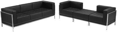 Flash Furniture 4 Piece LeatherSoft Sofa & Lounge Chair Set with Taut Back and Seat