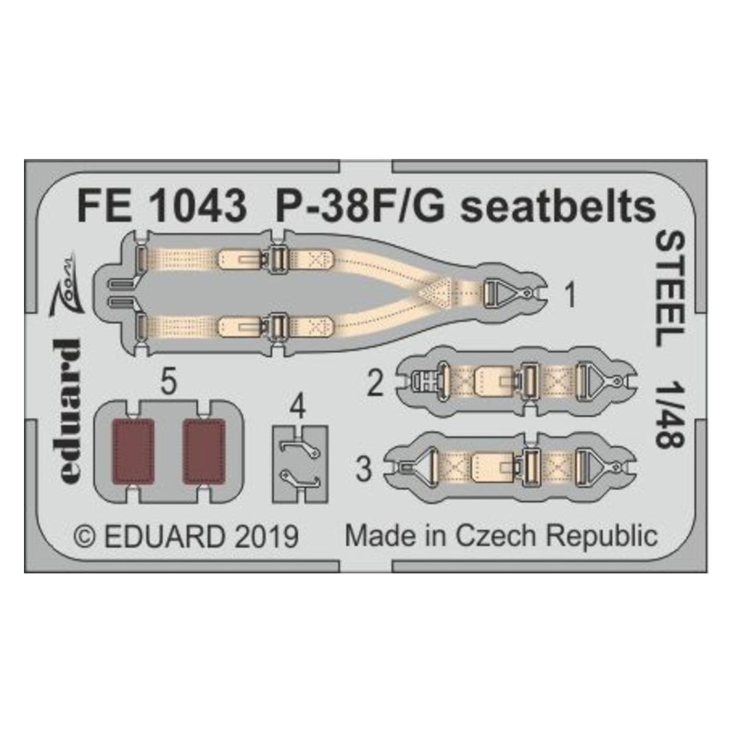 Eduard P-38F/G seatbelts STEEL for Tamiya (FE1043)