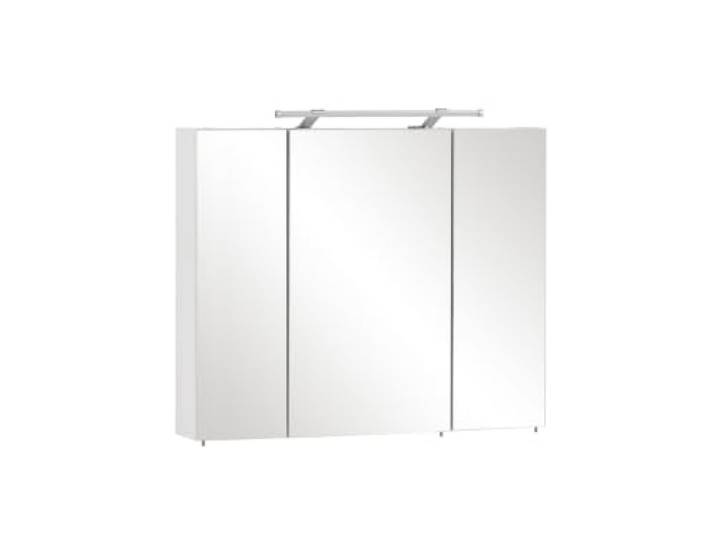 Schildmeyer 132250 Armoire De Toilette avec Miroir\, Panneau De Particules Revêtu De Mélamine\, Blanc\, 90 x 16 x 75 cm