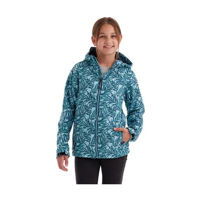 Softshelljacke KILLTEC "Mädchen Softshelljacke Print", Mädchen, Gr. 164, grün (mint), Oberseite: 100% Polyester.Rückseite: 100% Polyester.Futter: 100% Polyester, Jacken Softshelljacke, Wasserdicht, windabweisend, atmungsaktiv, modischer Print