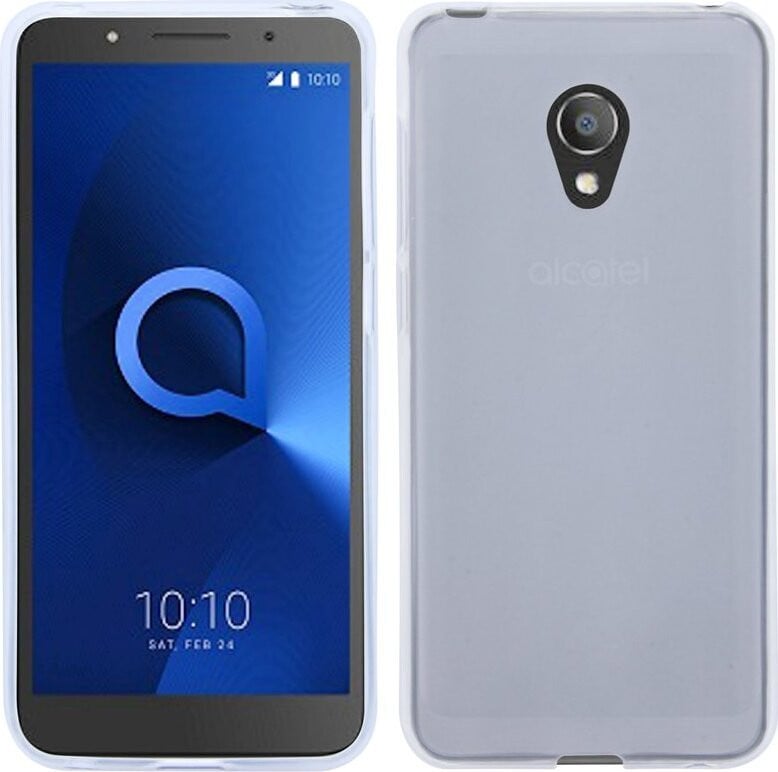Cofi Siliconen hoesje basismodel voor Alcatel 1C (5003D), TPU zachte beschermhoes met geribbelde textuur