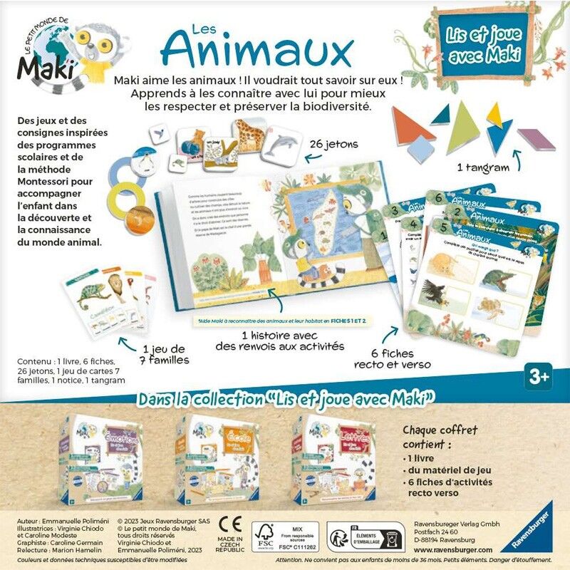 Ravensburger Lis et joue avec Maki - Maki et la réserve naturelle : Les Animaux du Monde