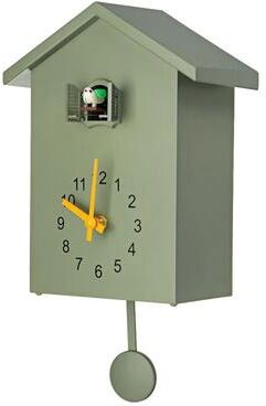 Uplift Picks Modern Cuckoo Wall Clock With Silent Pendulum And 24 Hour Display green