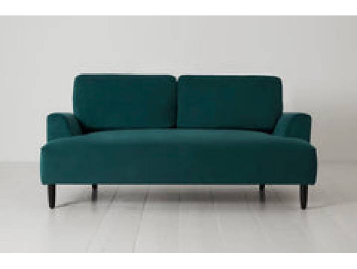 Zweisitzer-Sofa Model 05, Eisvogelblau