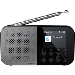Sharp DR-520 (DAB, DAB+, FM, Bluetooth), Radio, Schwarz, Grau