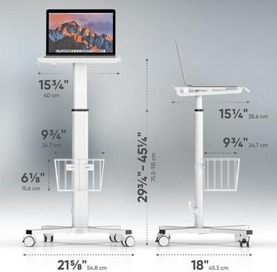 No Mobile Laptop Cart on Wheels