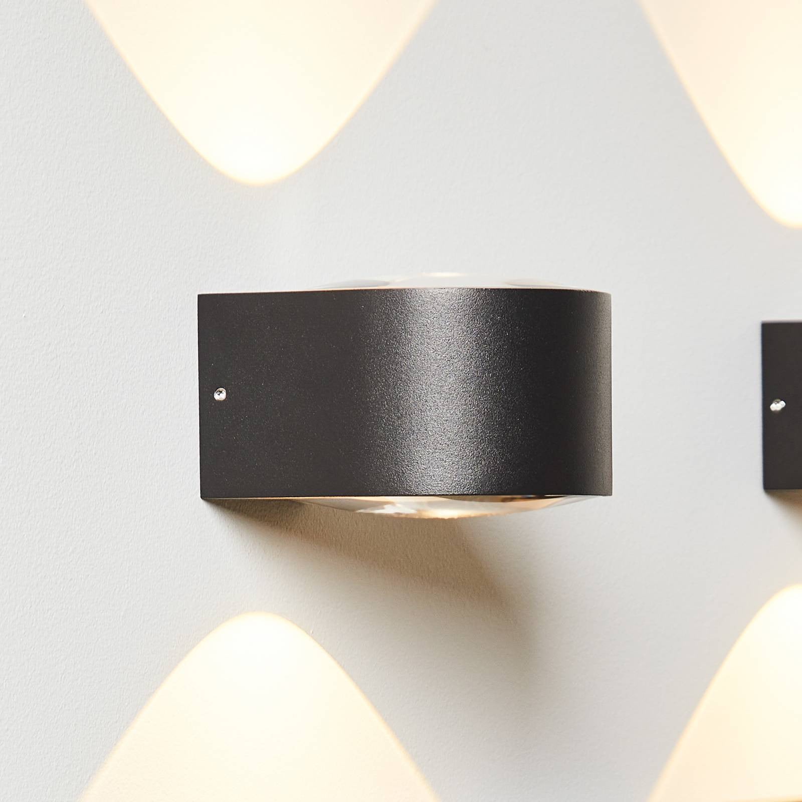 Loom Design Frey LED Wandlamp IP65 Zwart Aluminium