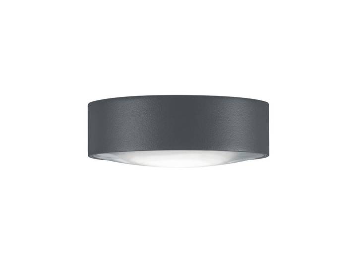 Helestra Aussendeckenleuchte Posh, Graphitfarben, Metall, Glas, 4 cm, Lampen & Leuchten, Außenbeleuchtung, Außenleuchten