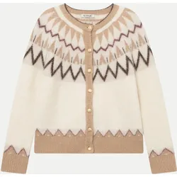 Strickjacke Norweger Beige M/L