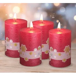 4er-Pack Stumpenkerzen