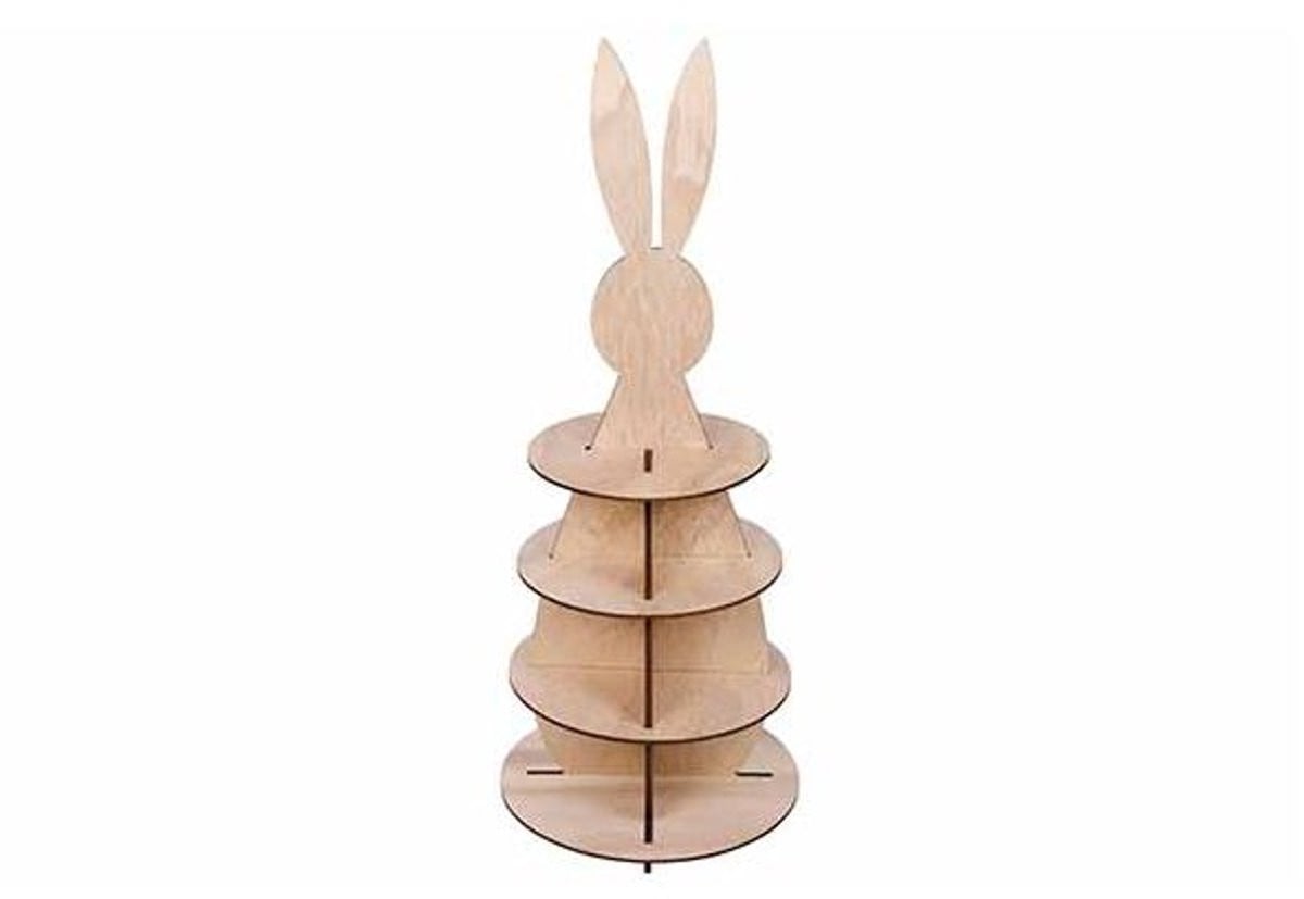 Cosy @ Home Etagere Rabbit Natuur Hout B/D/H: 33 x 33 x 86 cm