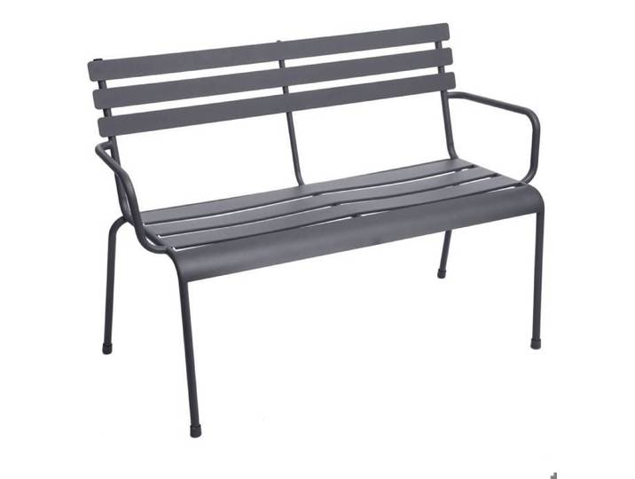 Banc de jardin  Greensboro  graphite en acier traité époxy - Hespéride