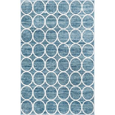 Myflair Möbel & Accessoires "Titan Trellis, LAGERRÄUMUNG" rechteckig 13 mm Höhe Kurzflor, gewebt, modernes Design, Motiv Kreise