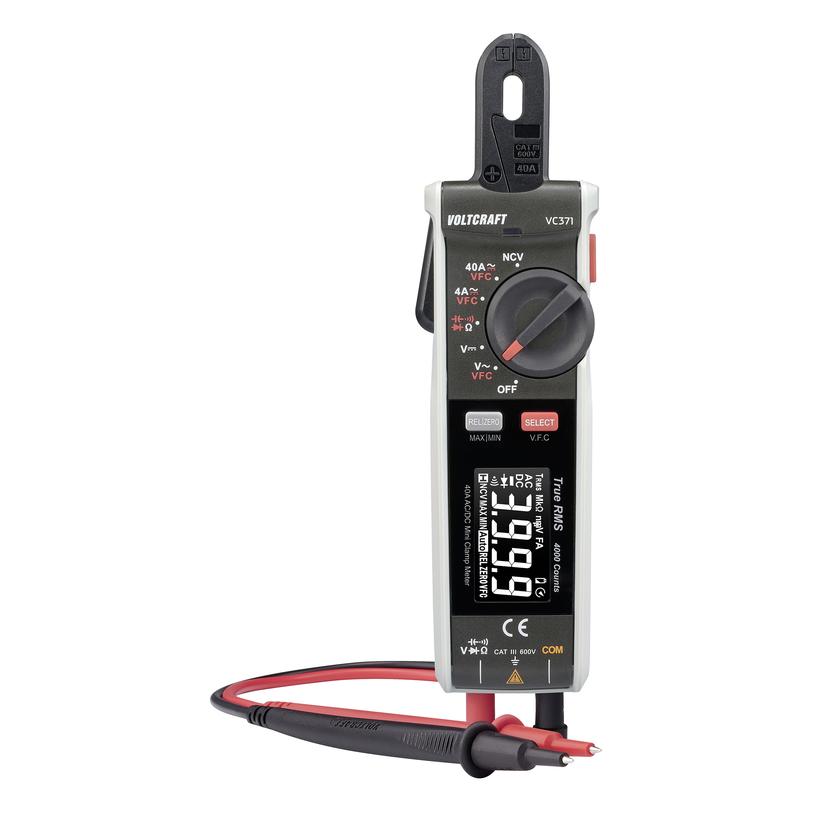 Voltcraft VC371 Stromzange digital CAT III 600V Anzeige (Counts): 4000 (CAT III 600V, Zangenstrommesser) (VC-14465995)