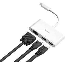 D-Link DUB-V310 (USB-C, 3 Ports), Dockingstation + USB Hub, Weiss