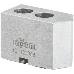 Röhm Aufsatzbacken Größe 110, 3-Backen-Satz, härtbar Kreuzversatz, 120° angeschrägt - 144082