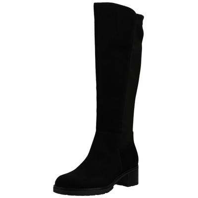 Stiefel GABOR "Gabor Stiefel Veloursleder", Damen, Gr. 40,5, schwarz, Veloursleder, Schuhe Stiefel