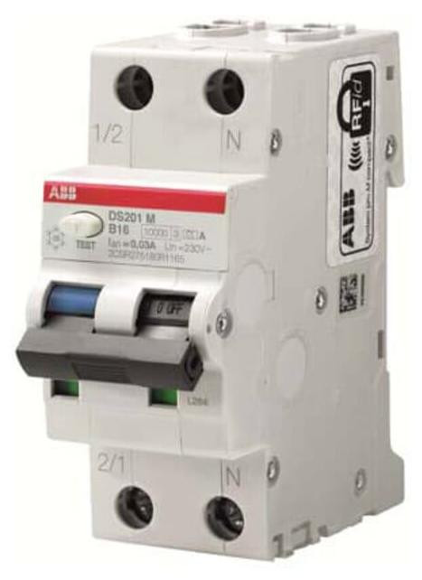 ABB FI/LS-schakelaar DS201MA-C16/0,03 C, 2x16A-0,03A