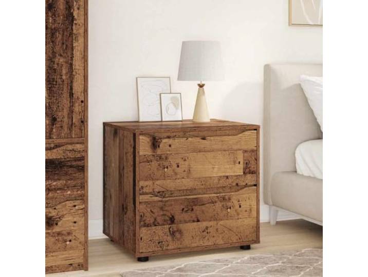 Yisssmeng Altholz Storage Cabinet 60x48x57 cm, Modern Sideboard with 2 Drawers, Wood-Composite Dresser for Living Room Bedroom Hallway