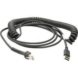 ZEBRA U12-C09ZAR - Barcodescanner, Kabel, USB, gedreht, 2,7 m