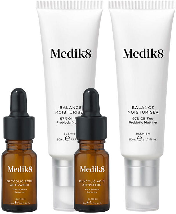 Medik8 Balance Moisturiser with Glycolic Acid Activator 50ml Double