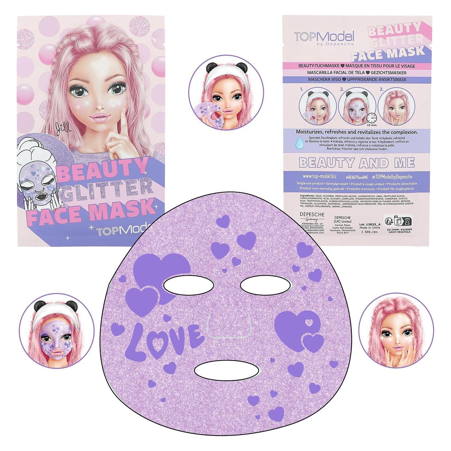 Depesche TOPModel - BEAUTY and ME - Glitzer Gesichtsmaske - 1 Stück (12825)