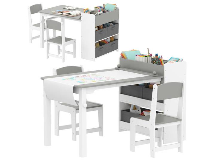 ComfortXL Kindersitzgruppe De-17533 mit Papierrolle, Regalen & Schubladen Grau, 58x64x102.5 cm, Babymöbel & Kindermöbel, Kinderzimmer & Jugendzimmer, Kindersitzgruppe