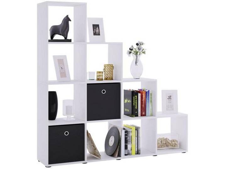Mid.you Raumteiler, Weiß, Kunststoff, 6 Fächer, 142.5x138.5x29 cm, Wohnzimmer, Raumteiler & Paravents, Raumteiler