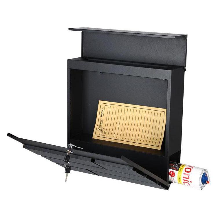 Haushalt Briefkasten PW-612-7, schwarz, 15 cm x 37 cm x 37 cm (57631374)