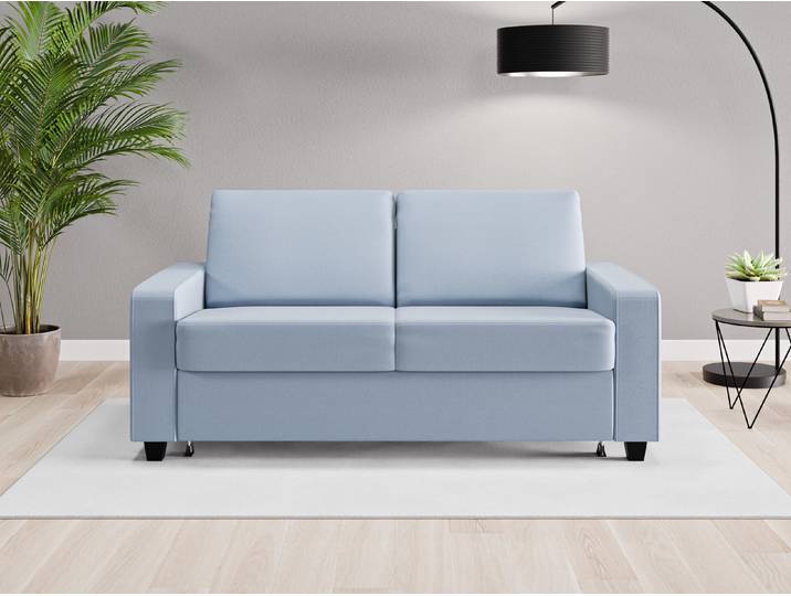 Einzelsofa Nairobi - Blau (Taubenblau) - Feiner Mikrofaserstoff
