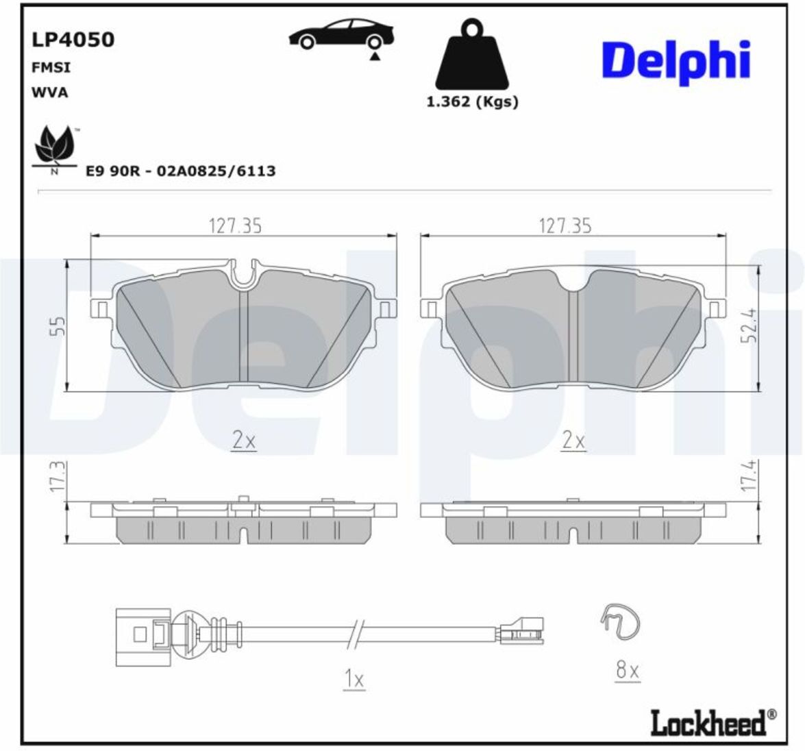 Bremsbelagsatz DELPHI LP4050