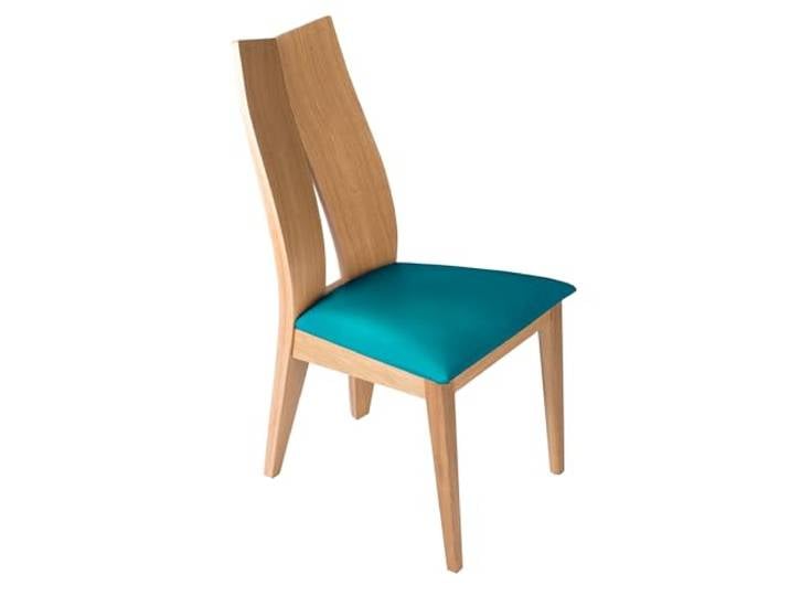 treesure Exklusiver Esszimmerstuhl aus Eiche mit Kunstlederbezug - Elegantes Design, ergonomisch geformt - Perfekt für Küche, Esszimmer, Büro oder Wohnzimmer (Eiche, Petrol)