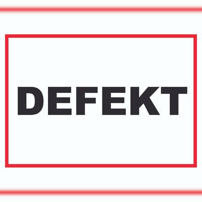 HB-Druck Defekt Schild A0 Rückseite selbstklebend